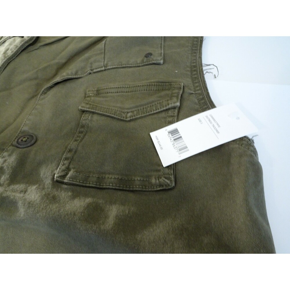 J Brand Women's Distress Trooper Vest Jacket Olive Sz S NWOT 248.00 - Picture 5 of 9